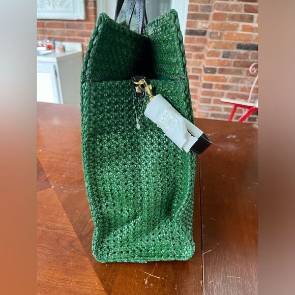 Clare V Green Woven Tote Bag - Picture 11 of 15